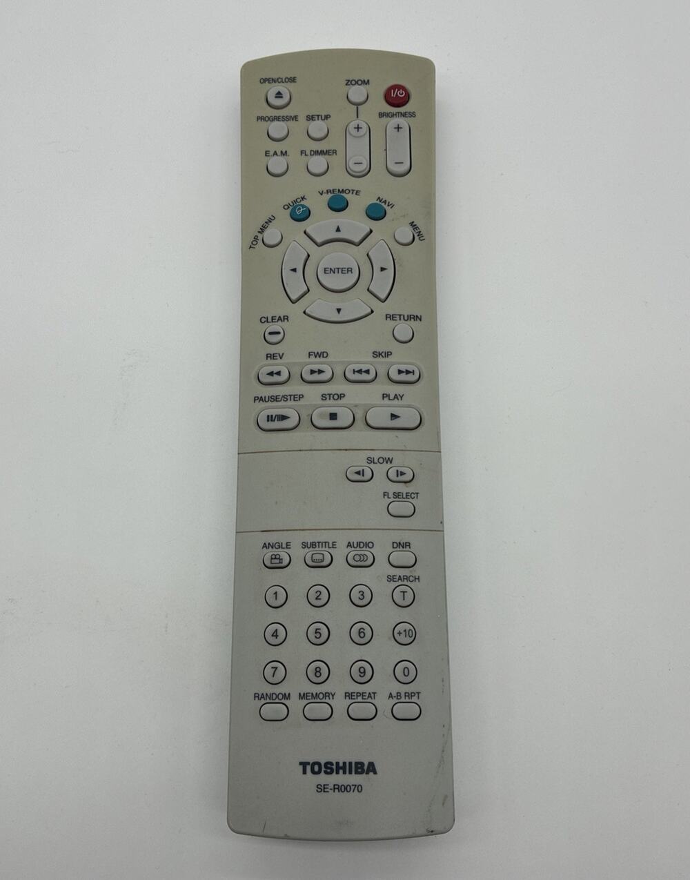 Toshiba SE-R0070 DVD Remote TESTED SD3800 3800C SD3800U SDK710 SDK710U SER0070